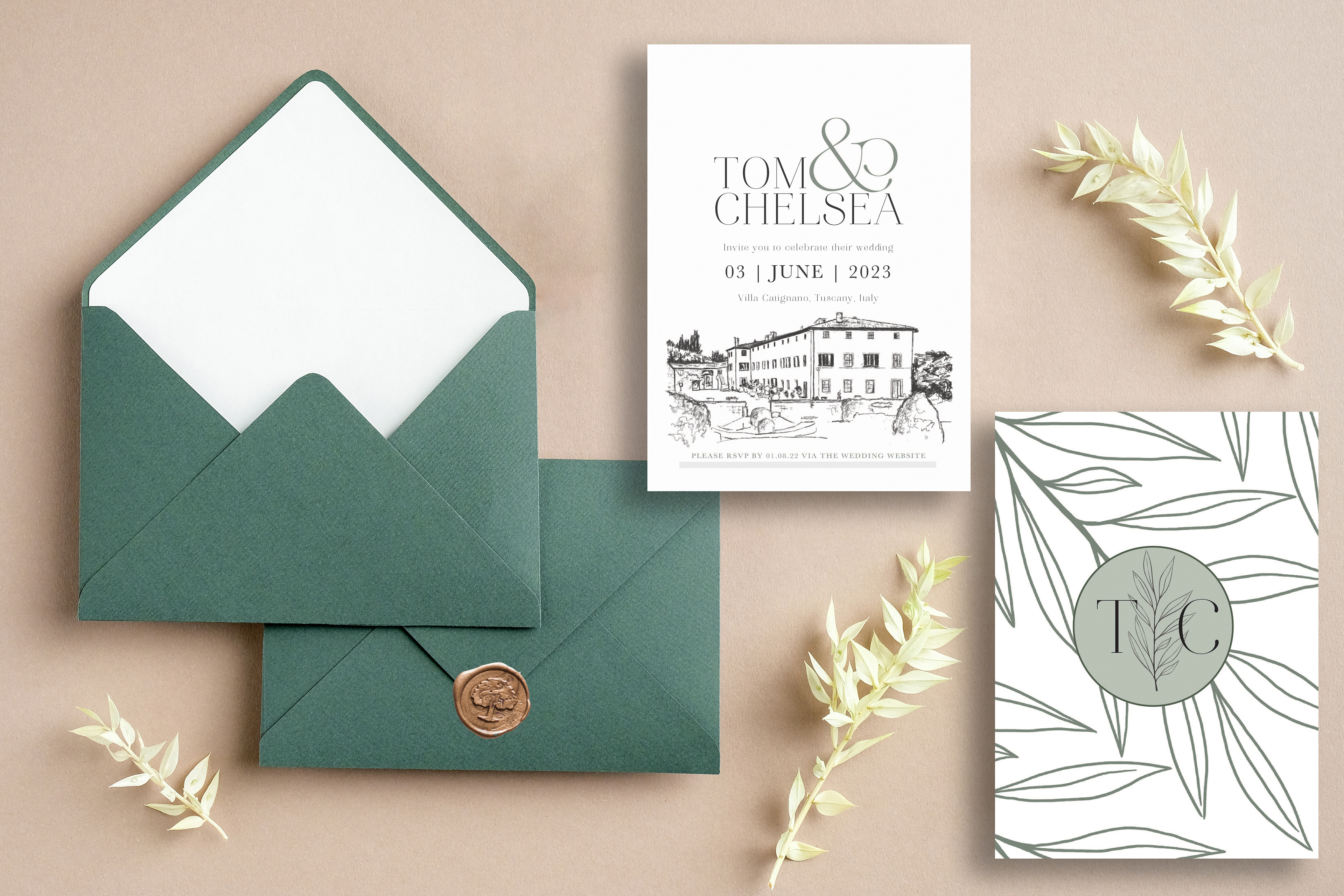 INVITATION WITH VENUE ILLUSTRATION