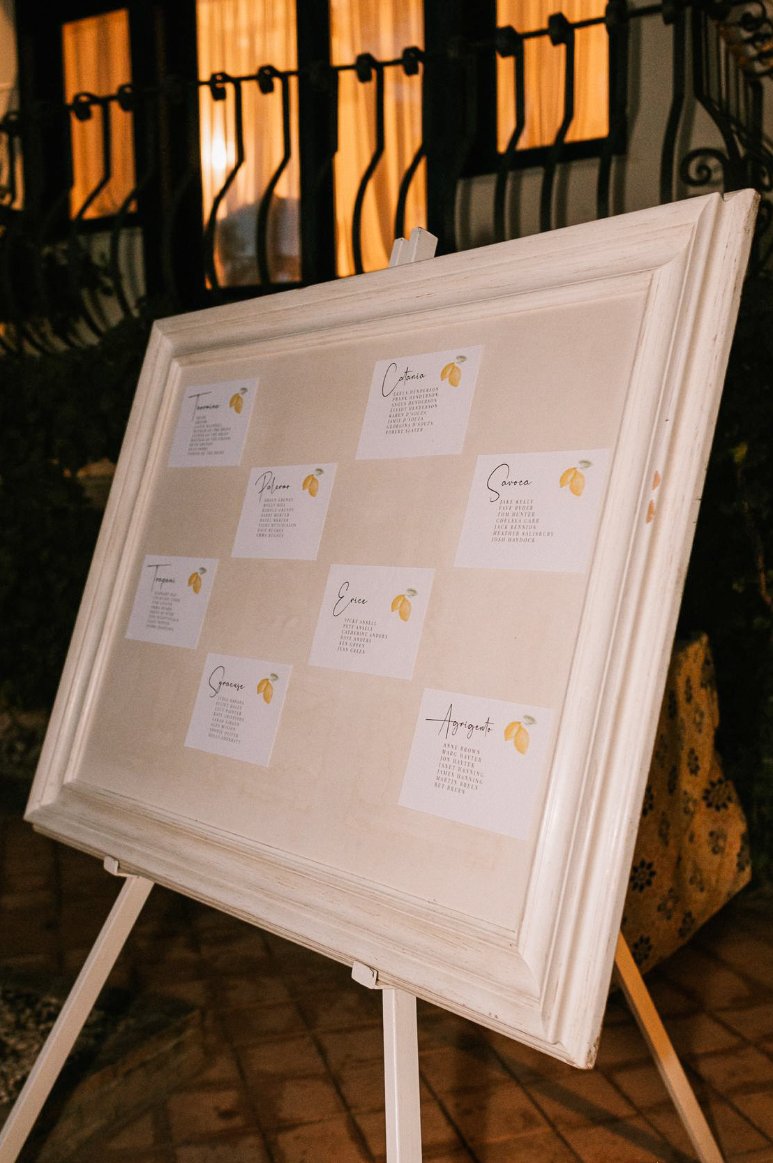 TABLE PLAN ON THE BOARD