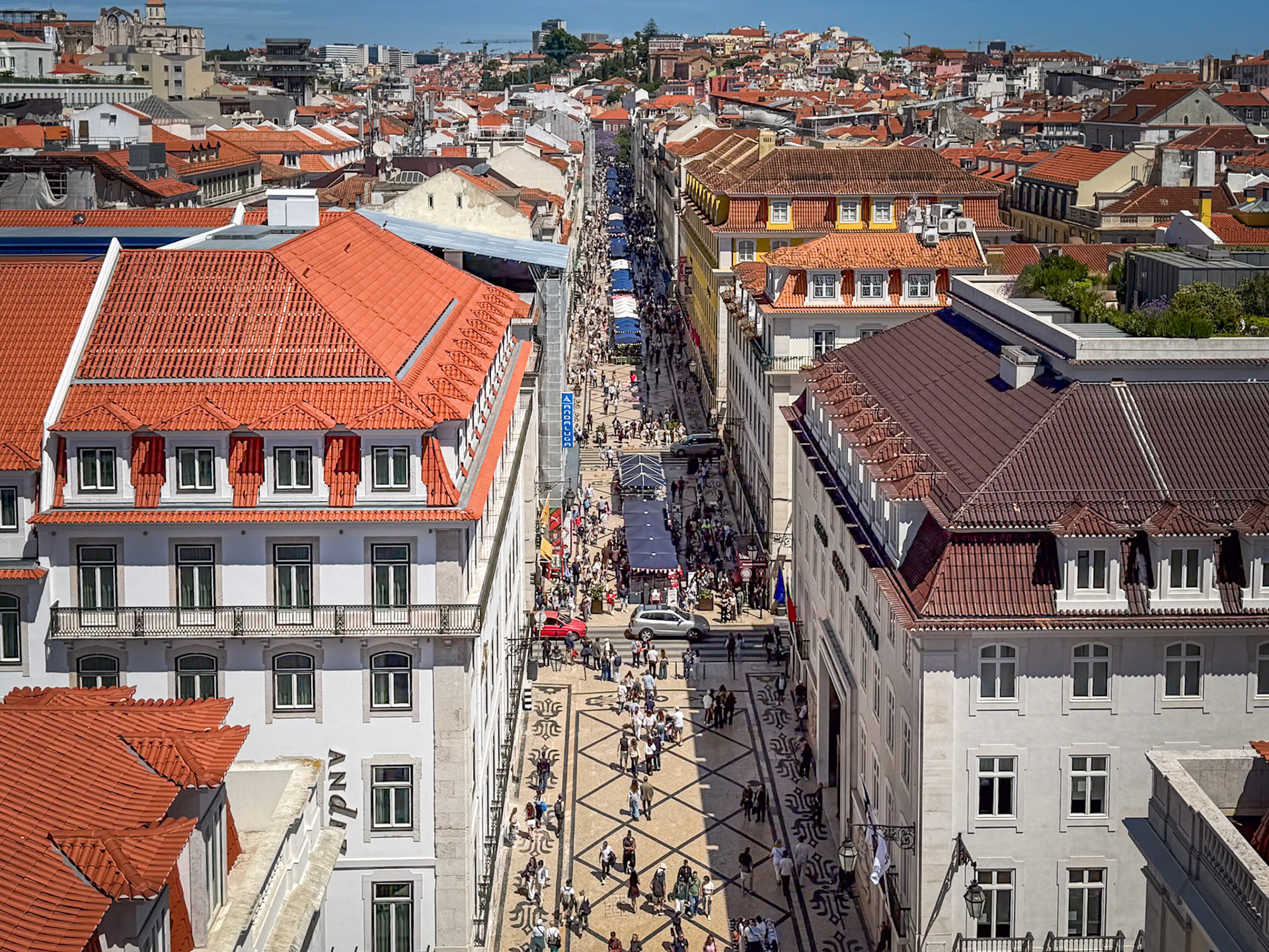 View from the Rua Augusta Arch Rooftop