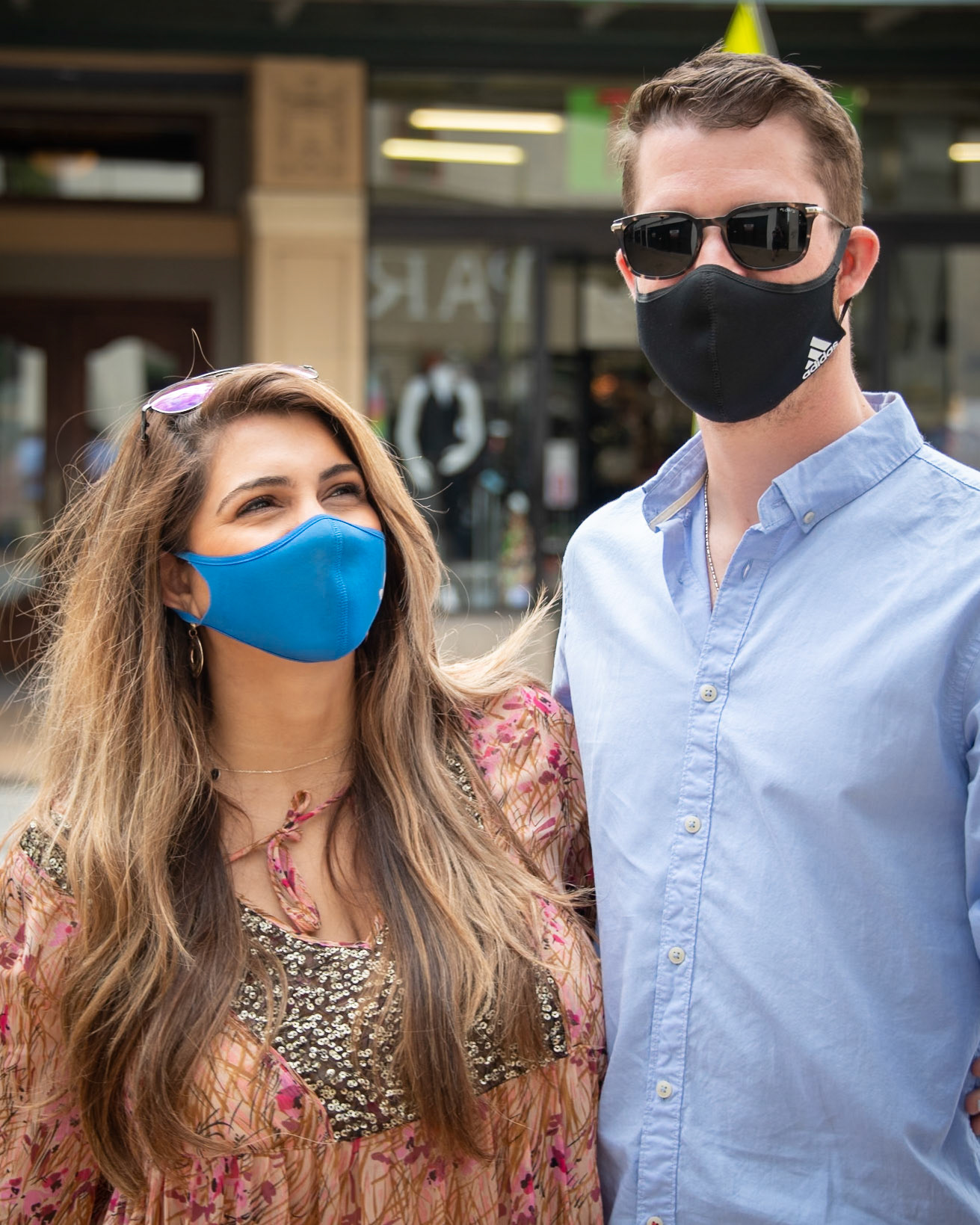 They're from out of town, traveling through the Midwest for a couple of weeks. I asked how they feel about wearing masks. "We're OK with it. We're getting used to it.", they both agreed. "If it helps us to get out and travel as we've been doing, then why not?" I asked if they've changed any habits as a result of wearing masks. "Not really, except that we always carry one with us!"  I enjoyed speaking with you both. Safe travels!
