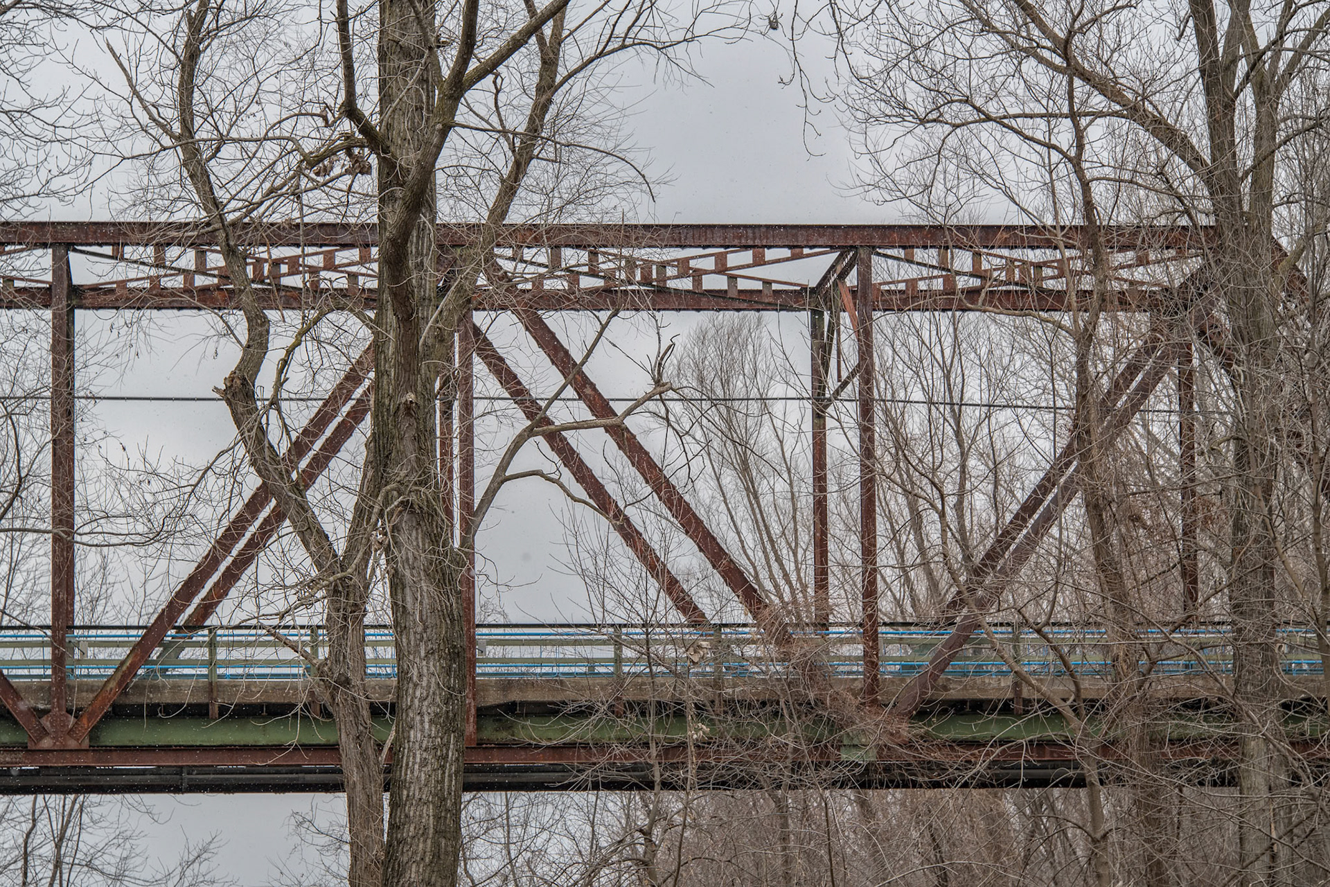 Winter Beneath the Chain of Rocks Bridge; Madison, IL