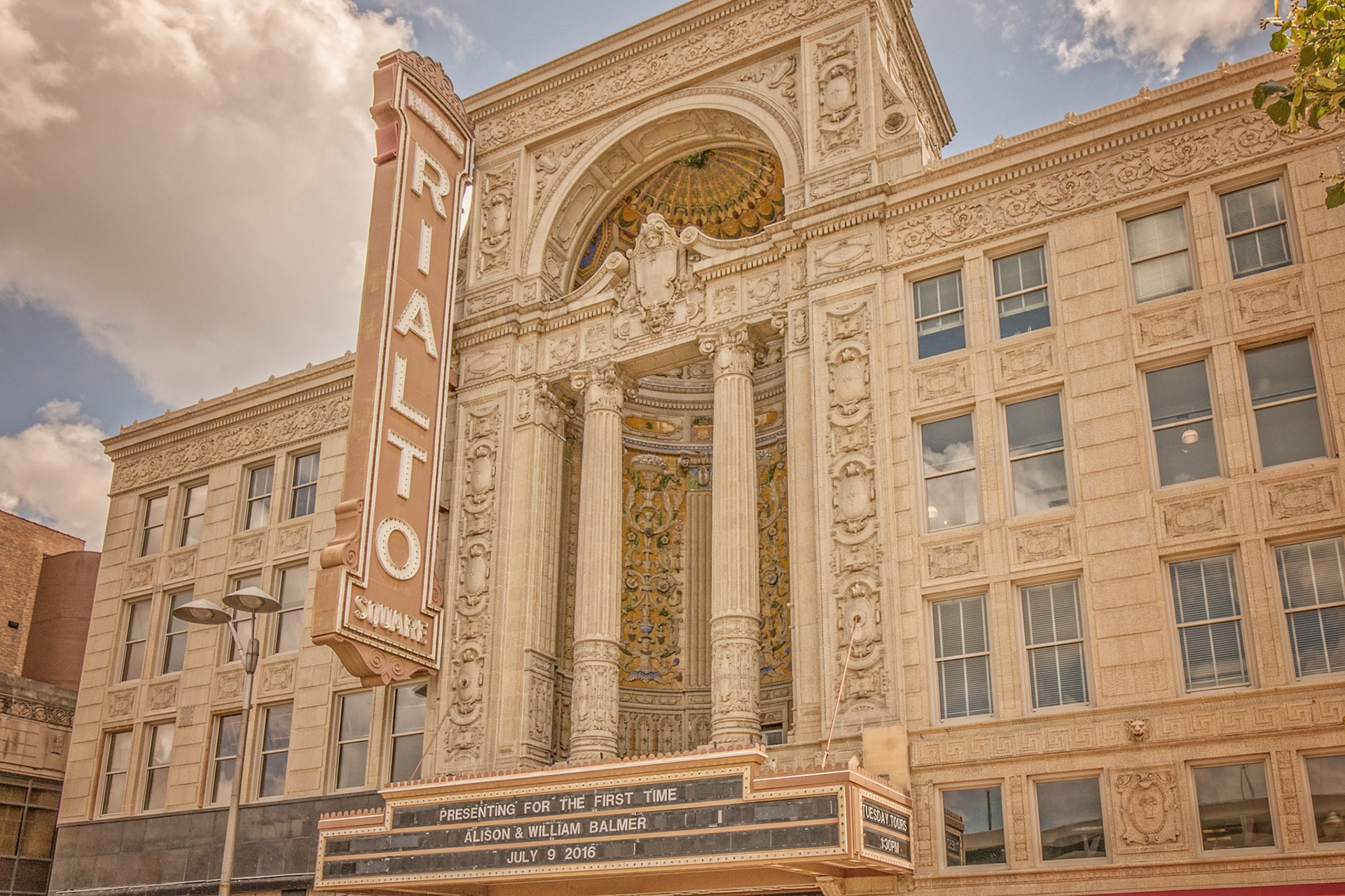 The Rialto, or "Palace for the People" was opened in 1926, at the peak of Joliet, IL's industrial era. The Great Depression arrived shortly afterwards, a time when entertainers helped patrons escape their economic worries.