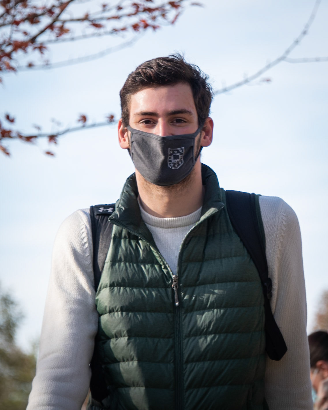 I found a group of friends out enjoying time together in the park. Some had dogs. All wore masks. There were more friends than the photos show, but the three in front stopped to speak with me.  I asked if they always wear face masks outside. I saw nods and heard, "Pretty much, yes". So, I asked if they feel like they're used to it at this point. The woman admitted that she doesn't really like wearing face masks, but she's used to it and good with it.  She walks in the city a lot, so she wears them regularly on city streets. If she finds herself somewhere without many people around, she does occasionally take them off. Her friend with the sunglasses responded similarly. I was especially interested in what the bicyclist would tell me, because I've begun seeing more "humans" riding bikes while wearing masks. (I've tried it myself and know that it can be challenging.) "Do you wear a mask while riding?", I asked. He said he does if he is riding casually, like in the park where other people are around. If he is riding on roads, in traffic, he may take the mask off. I appreciated that he is balancing COVID-19 safety with traffic safety.