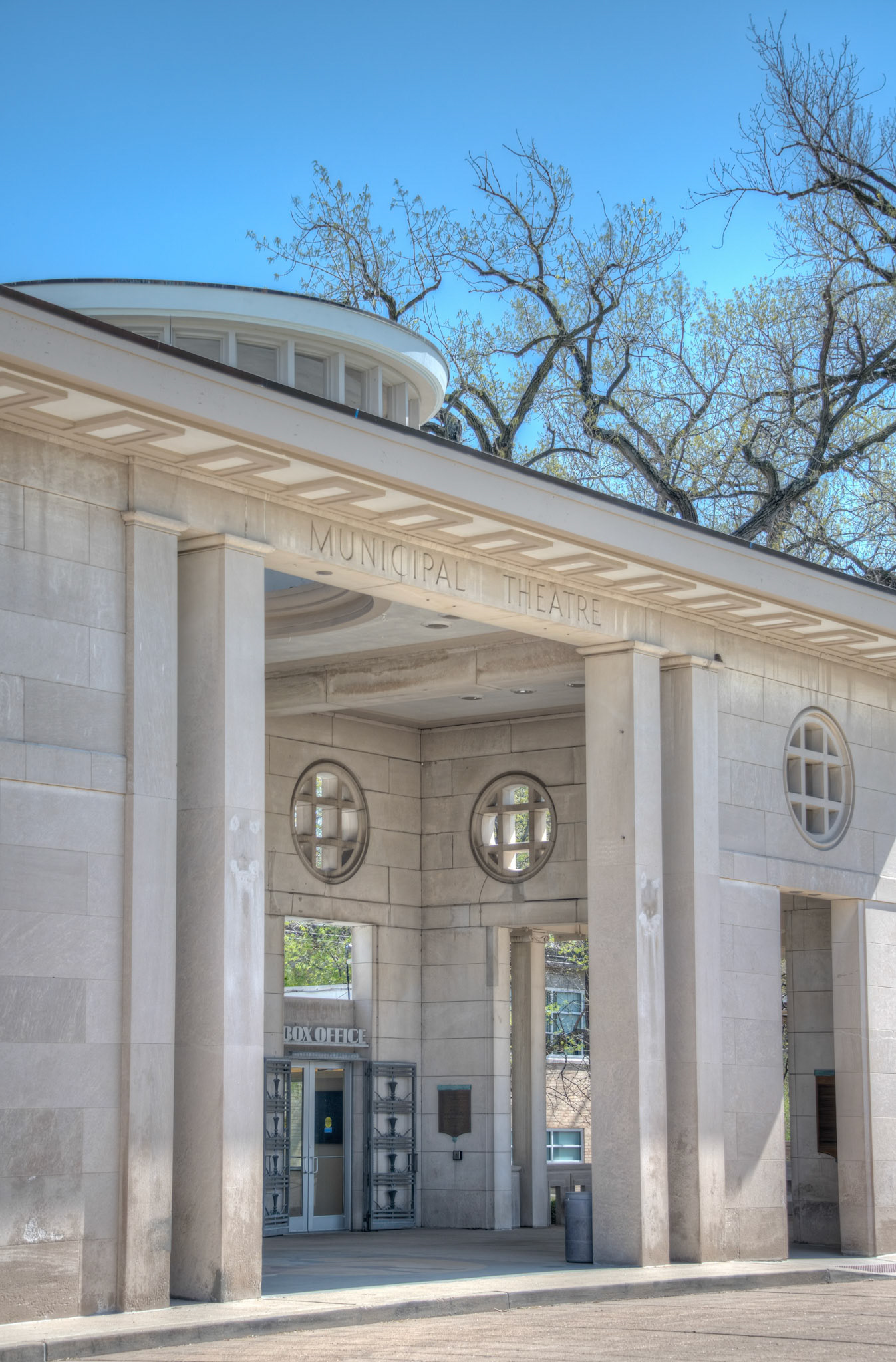 The St Louis Municipal Opera Theatre (The Muny) is an outdoor amphitheater located in Forest Park. The Muny hosts performances from mid-June to mid-August, annually.