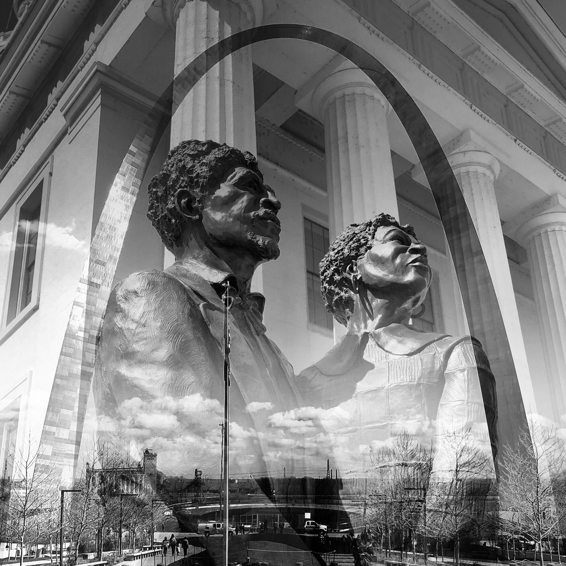 Dred &amp; Harriet Scott, Digital ArtSt. Louis' Old Courthouse is linked with the story of the Underground Railroad and listed in the National Park Service's National Underground Railroad Network To Freedom. It was both a public forum where slaves were auctioned from its steps in estate settlements, as well as a courthouse, the site of hundreds of law suits for freedom. One particular lawsuit, the 1847 Dred Scott law suit, gained particular notoriety as it hastened the start of the country's Civil War. Scott and his wife Harriet were initially granted freedom but, after appeals, the Supreme Court decided that slaves were property, and as such, had no right to sue.