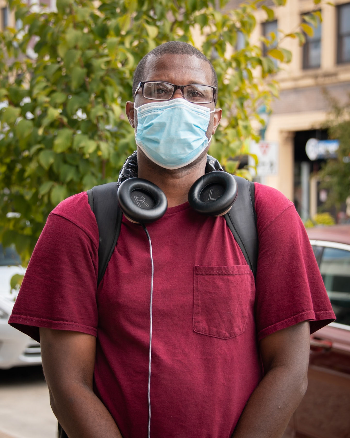 Q: What do you think about wearing face masks?   A: They're hot. That's all he had to say... and that's Okay!