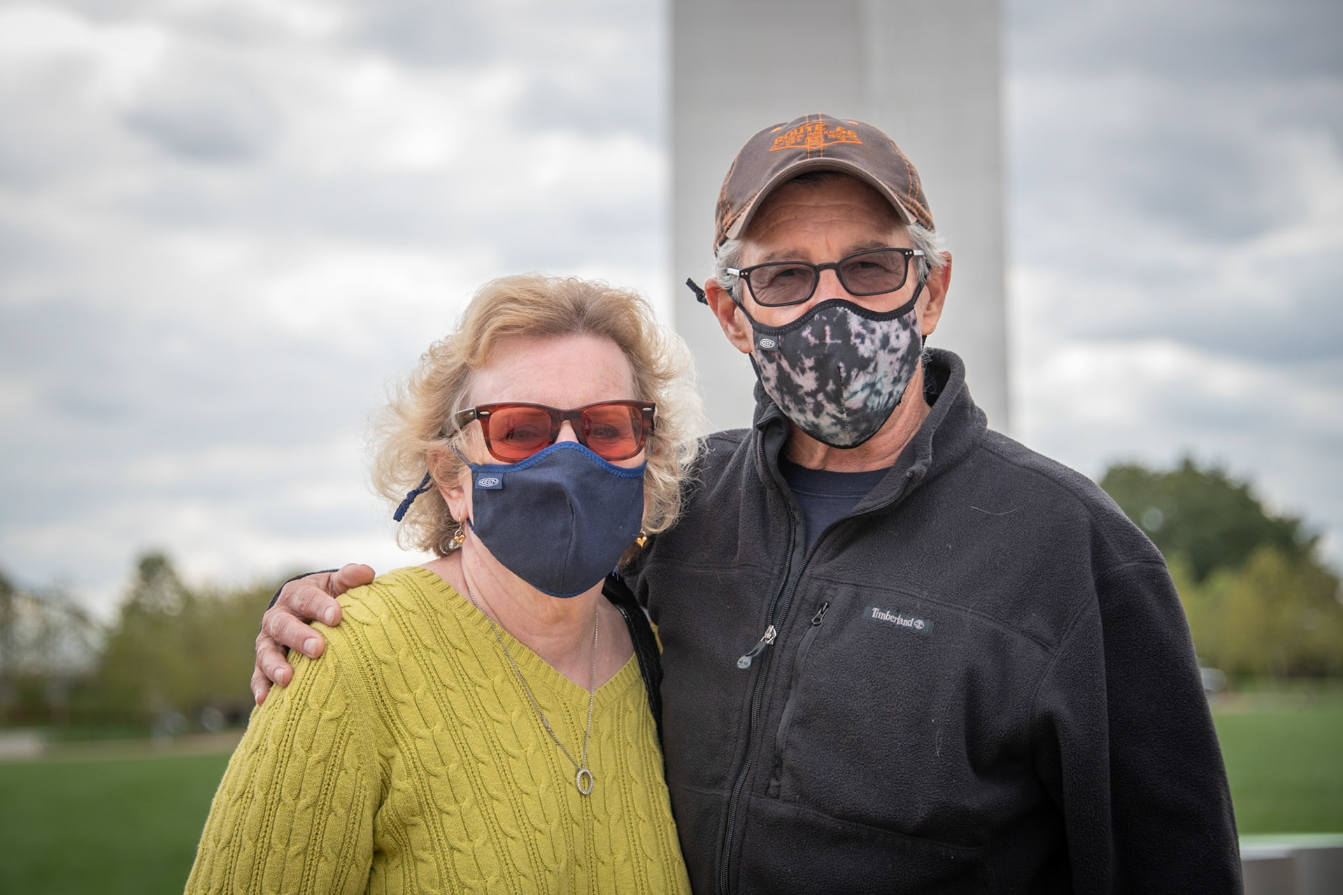 Q: How do you feel about wearing face masks?   A: We're OK with it. It's the thing to do, but they do get hot.   Q: Do you have any advice for making them more comfortable?   A: Find one with a nose guard to keep the glasses from fogging up.   Q: Have you found any new ways to greet people, other than handshakes?   A: Me and the guys... sometimes we fist bump each other.