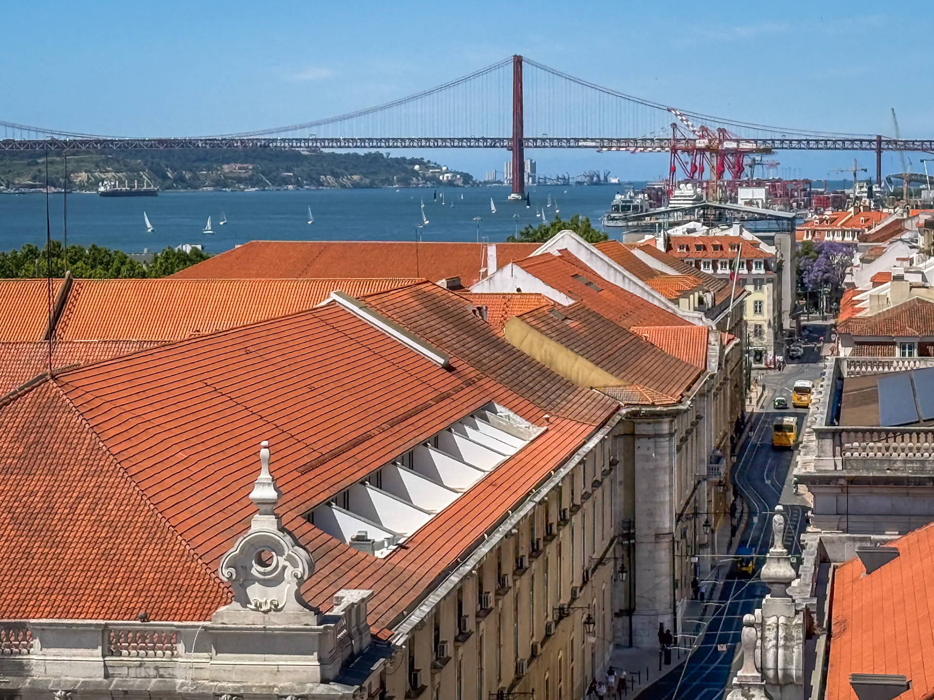 View from the Rua Augusta Arch Rooftop