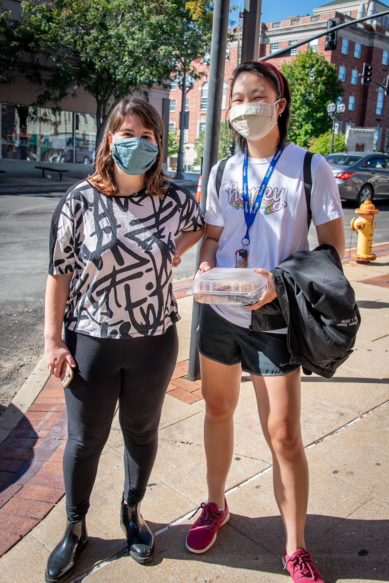 Q: How do you feel about wearing face masks?   A: They're hot! I tried to hike in one the other day. That was hard!   Q: Do you have any new ways of greeting people now that we're supposed to avoid handshakes?   A: Sometimes I wave. Other times I nod my head. Sometimes I smile, but I feel like it isn't seen. I told her I'm trying to prove that we can still see people smiling if we look at their eyes. What do you think? Can you see their smiles?