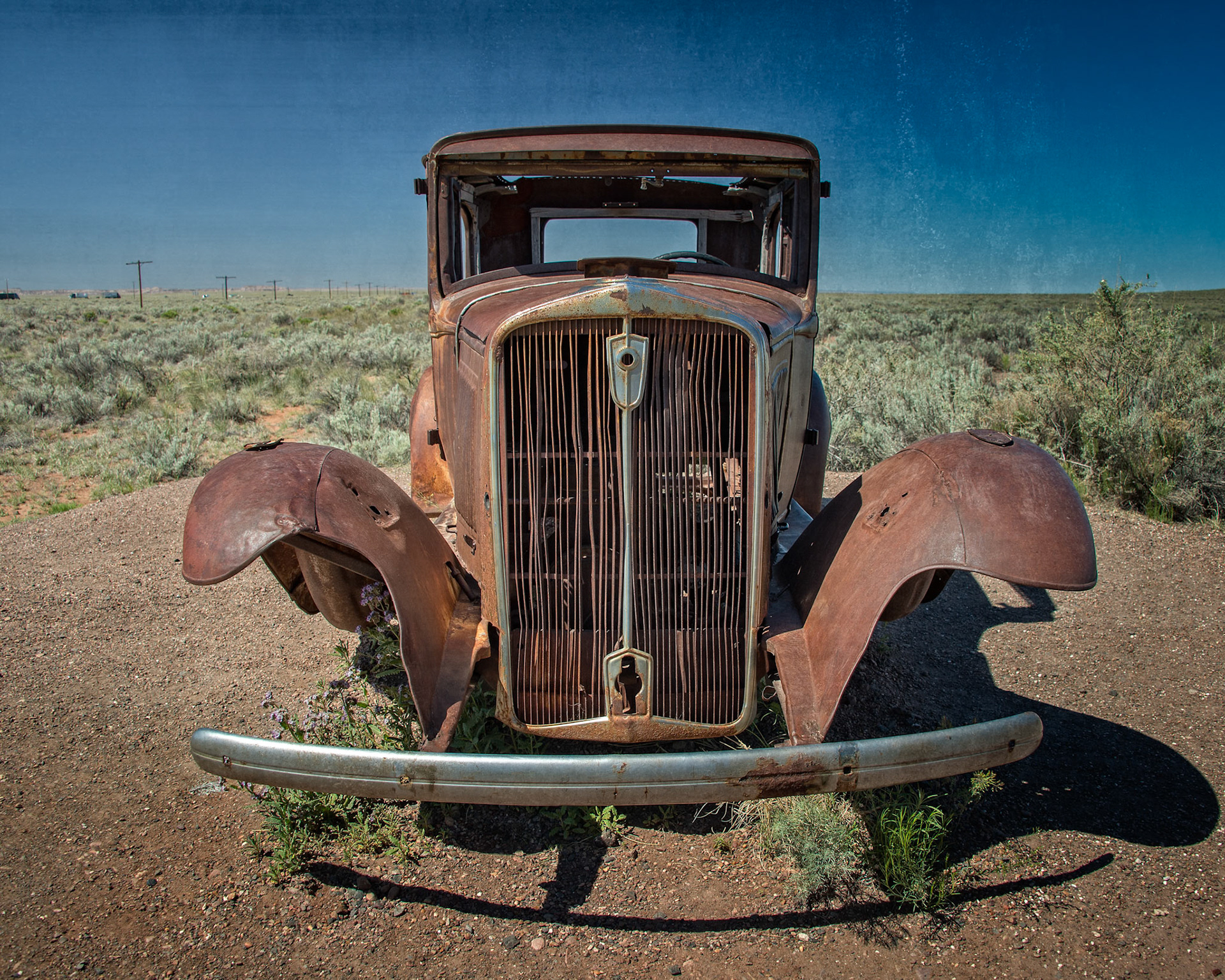 Studebaker in the Painted Desert, Arizona