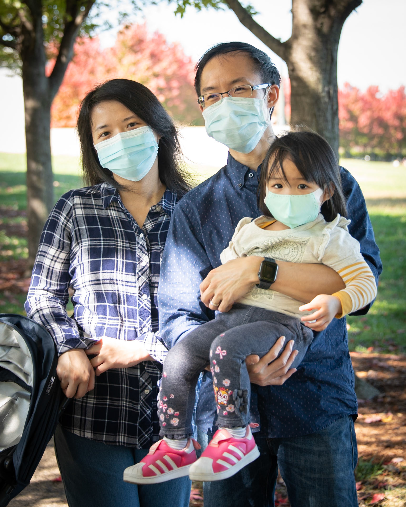 I loved seeing a family enjoying time together while wearing masks. I asked, do you always wear face masks while outdoors? There was no hesitation with the response... Yes. Always. He told me that he works in the medical field and knows how important it is. He and his wife sometimes take the mask off their daughter, but only if there are not many people around. Otherwise, all 3 of them wear masks everywhere. He told me, "we don't have family around", so it's especially important to stay safe.