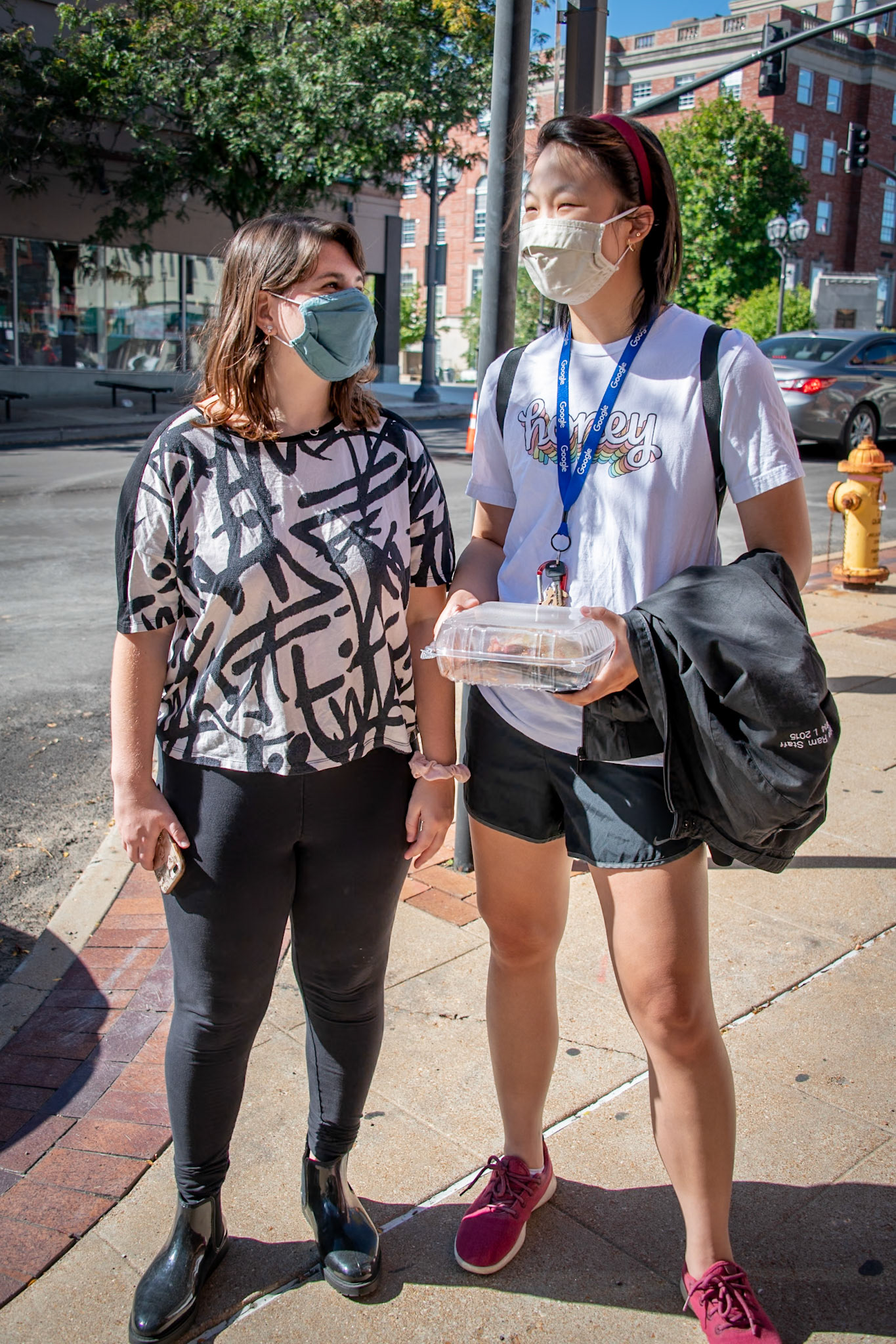 Q: How do you feel about wearing face masks?   A: They're hot! I tried to hike in one the other day. That was hard!   Q: Do you have any new ways of greeting people now that we're supposed to avoid handshakes?   A: Sometimes I wave. Other times I nod my head. Sometimes I smile, but I feel like it isn't seen. I told her I'm trying to prove that we can still see people smiling if we look at their eyes. What do you think? Can you see their smiles??