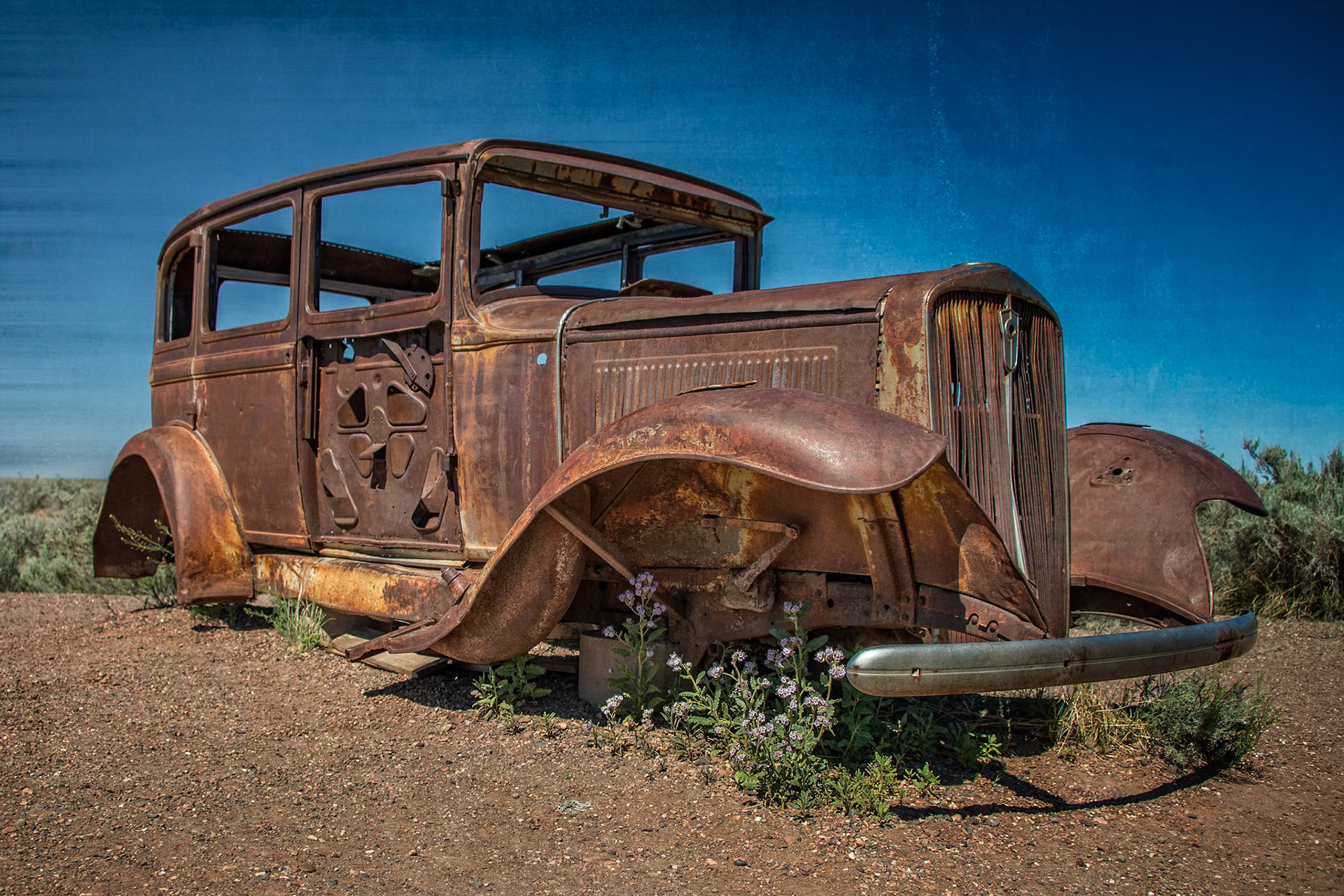 Studebaker in the Painted Desert, Arizona