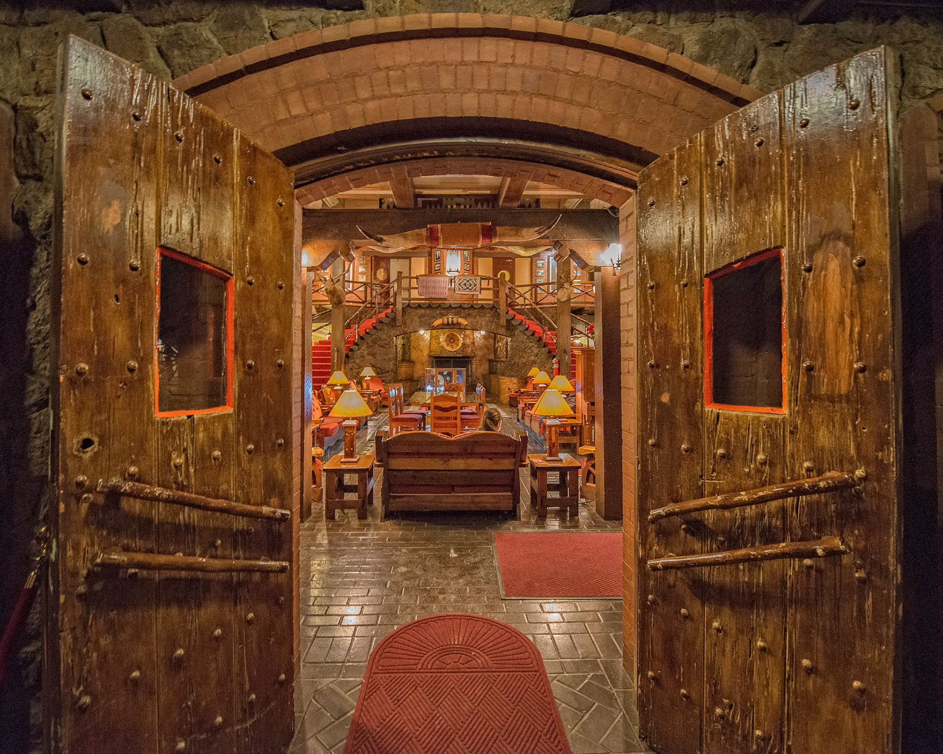Entering the El Rancho Hotel