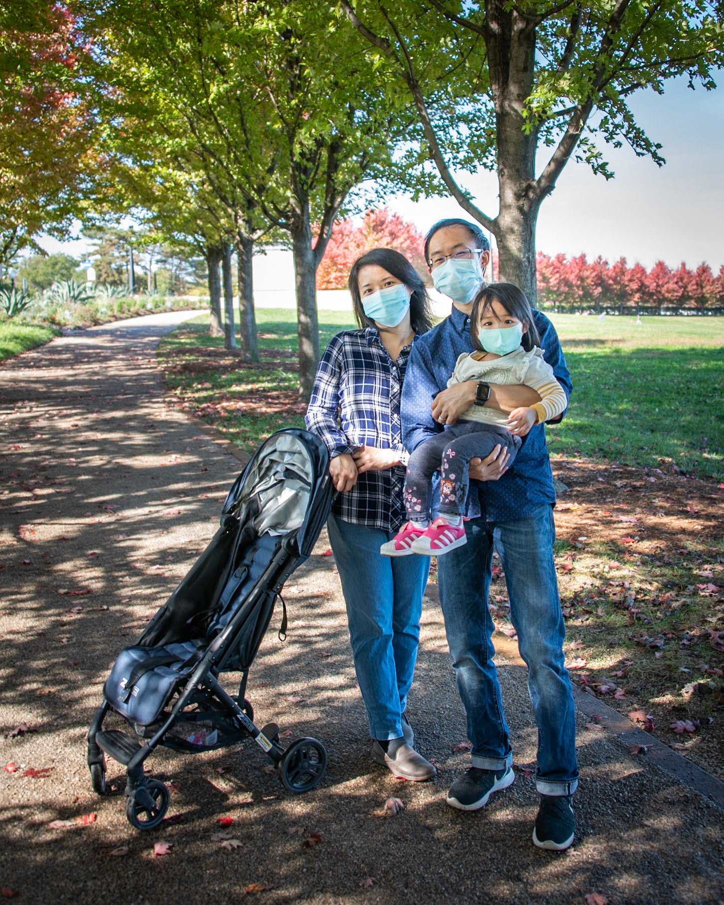 I loved seeing a family enjoying time together while wearing masks. I asked, do you always wear face masks while outdoors? There was no hesitation with the response... Yes. Always. He told me that he works in the medical field and knows how important it is. He and his wife sometimes take the mask off their daughter, but only if there are not many people around. Otherwise, all 3 of them wear masks everywhere. He told me, "we don't have family around", so it's especially important to stay safe.