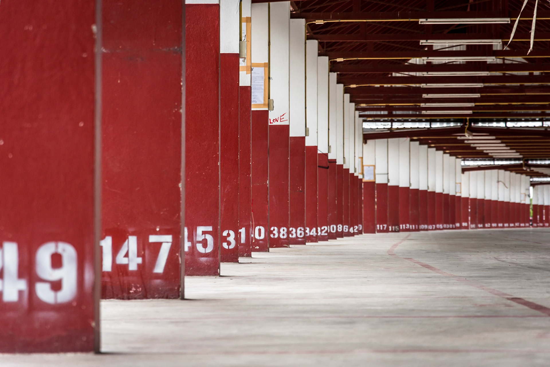 Market along the railway, Prachuab Khiri Khan, Thailand