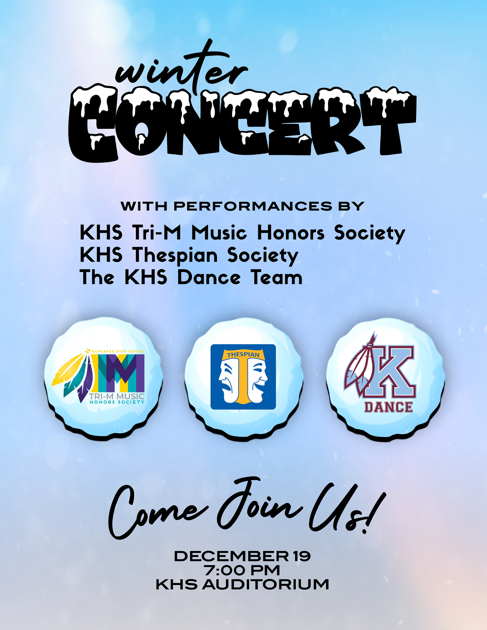 Mixed Fine Arts Winter Concert Main Promotional Poster