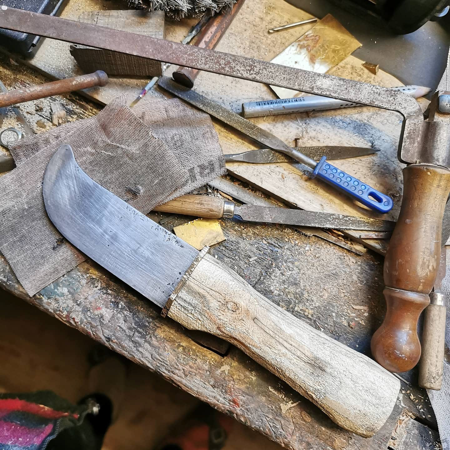 Waldmesser mit Birkenholzgriff