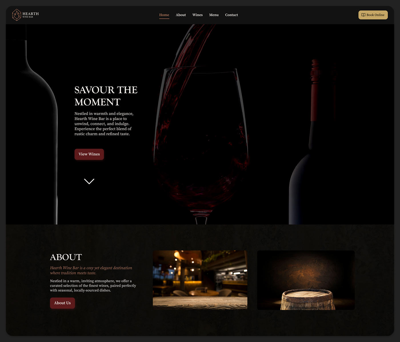 Home Page of Hearth Wine Bar