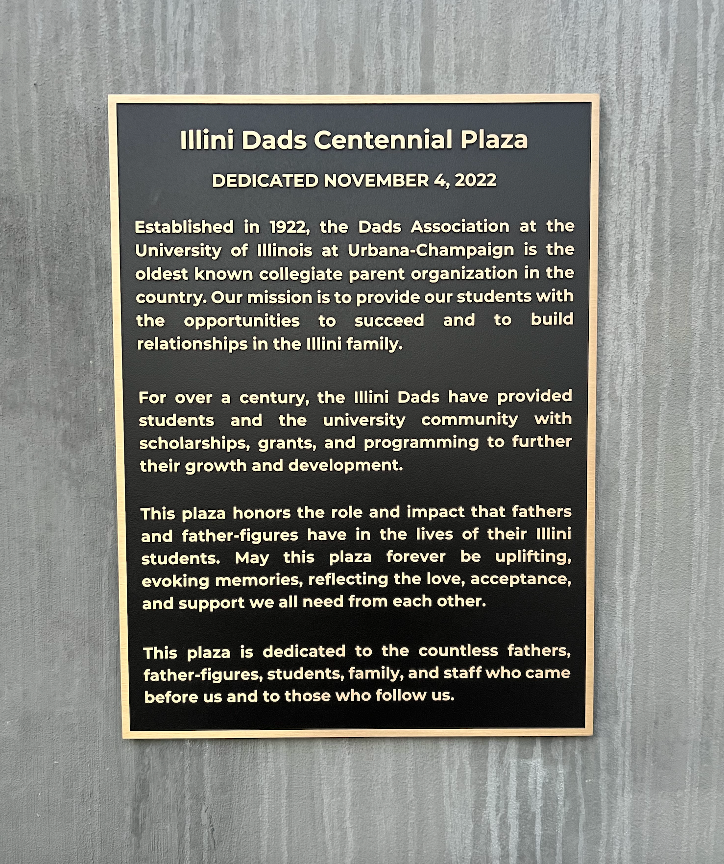Illini Dads Centennial Plaza - Student Designer