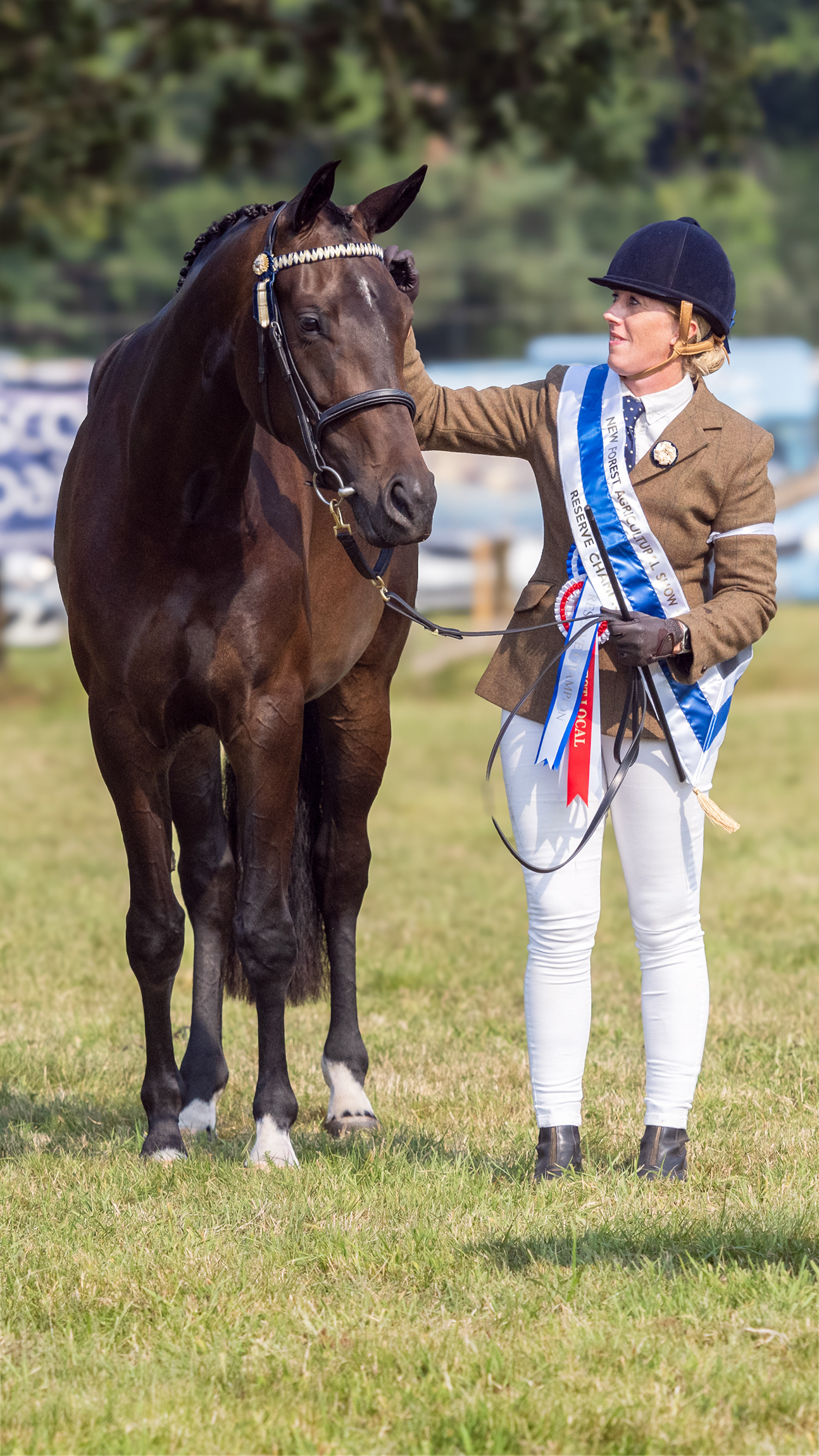 Winning team - Ebony with Natalie Evans/Kentford Farm Stud