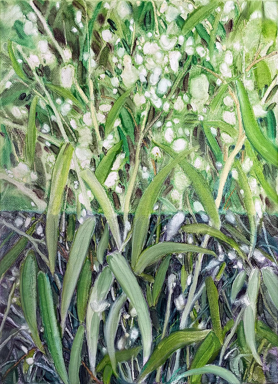항상 그 곳에, Oil and oil pastel on canvas, 33.4x24.2cm, 2023