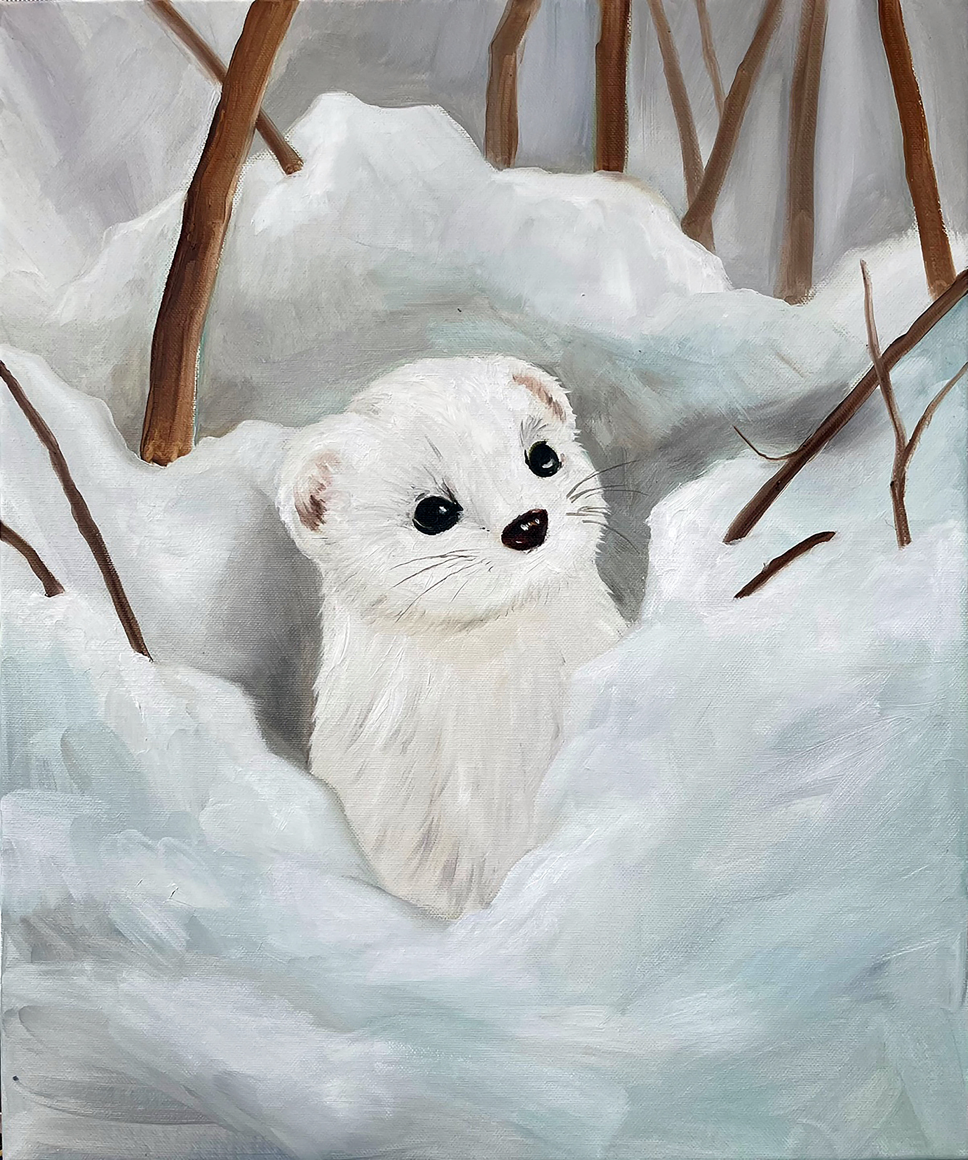 하얀 나라, Oil on canvas, 45.5x37.9cm, 2023