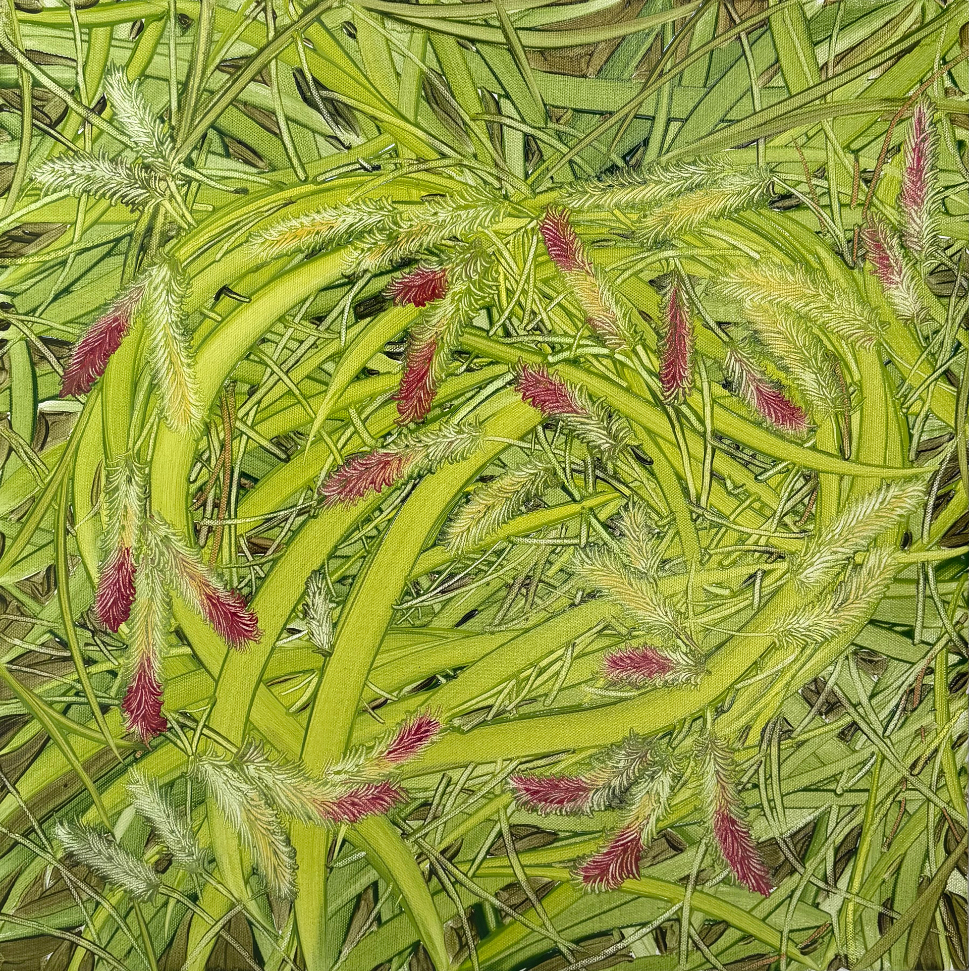 ♡, Oil and oil pastel on canvas, 45.5x45.5cm, 2025