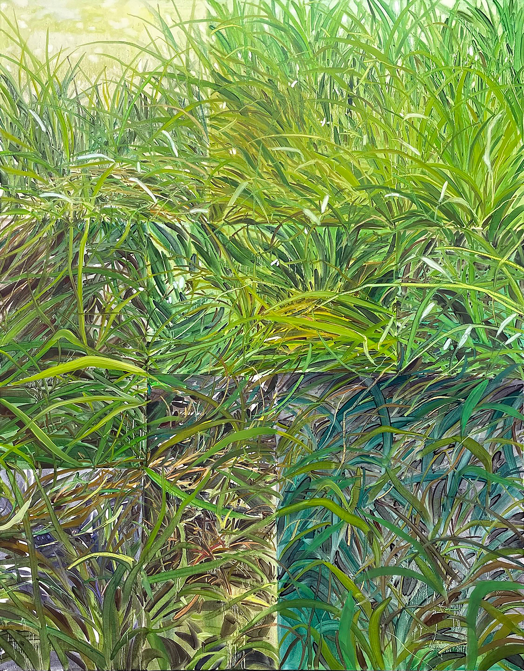 바람이 부는, oil and oil pastel on canvas, 116.8x91.0cm, 2023
