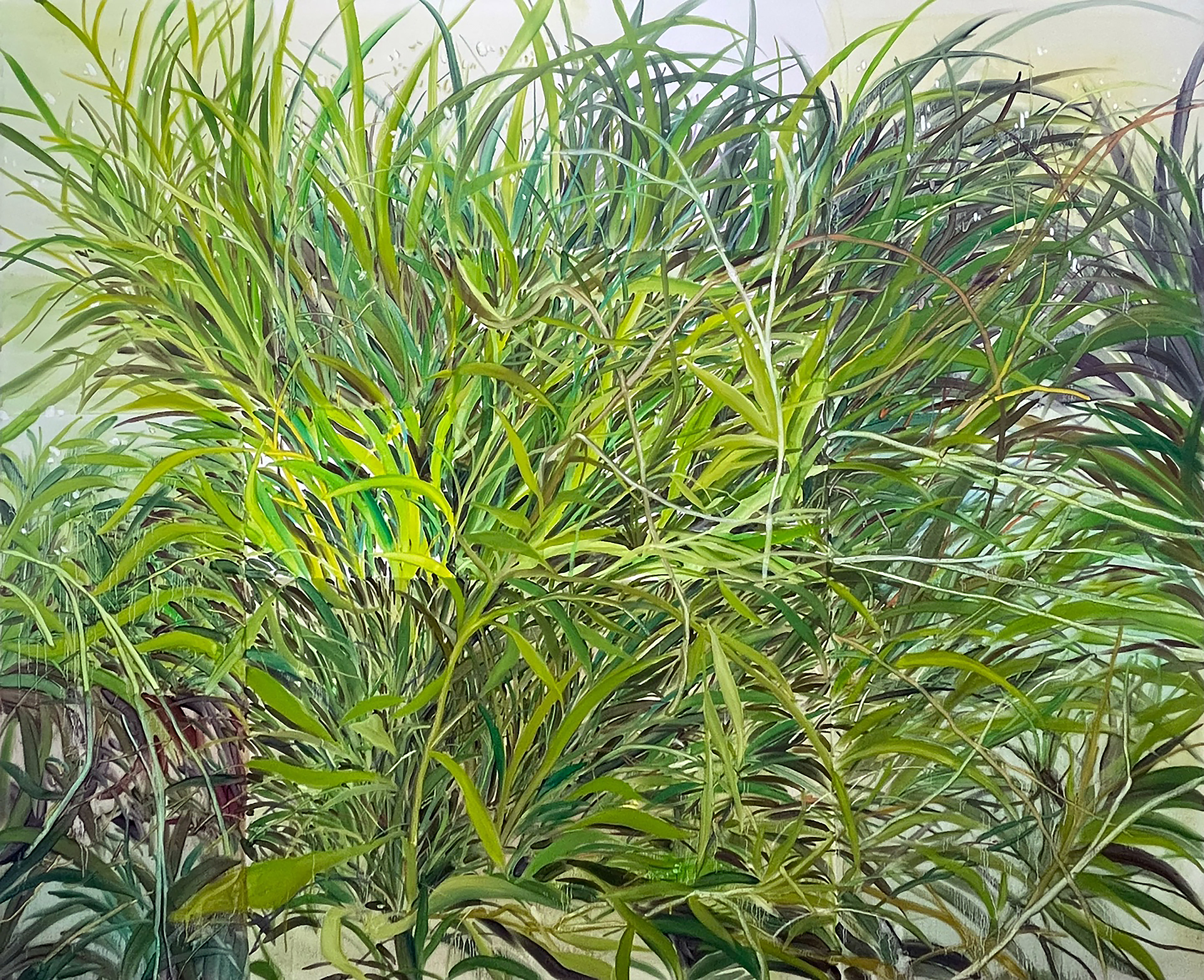 풀 위 바람, Oil and oil pastel on canvas, 130.3x162.2cm, 2023