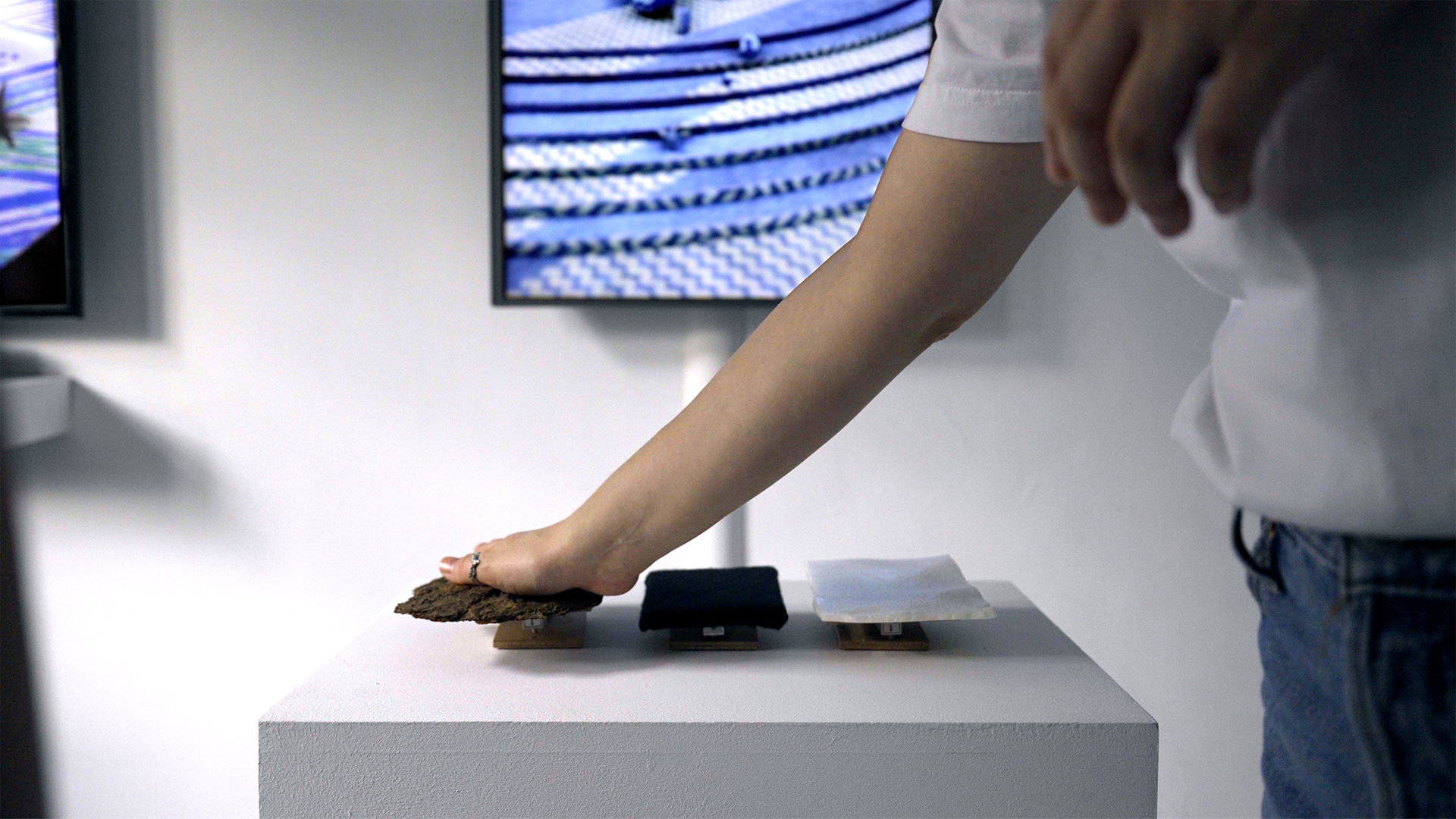 Audience interaction with touch materials