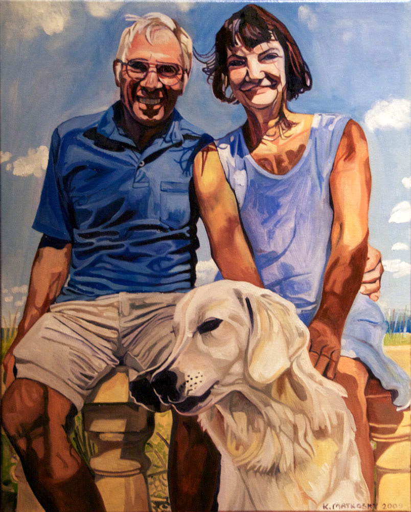 Betsy and Bob Hills, Oil, 36x29x.75"