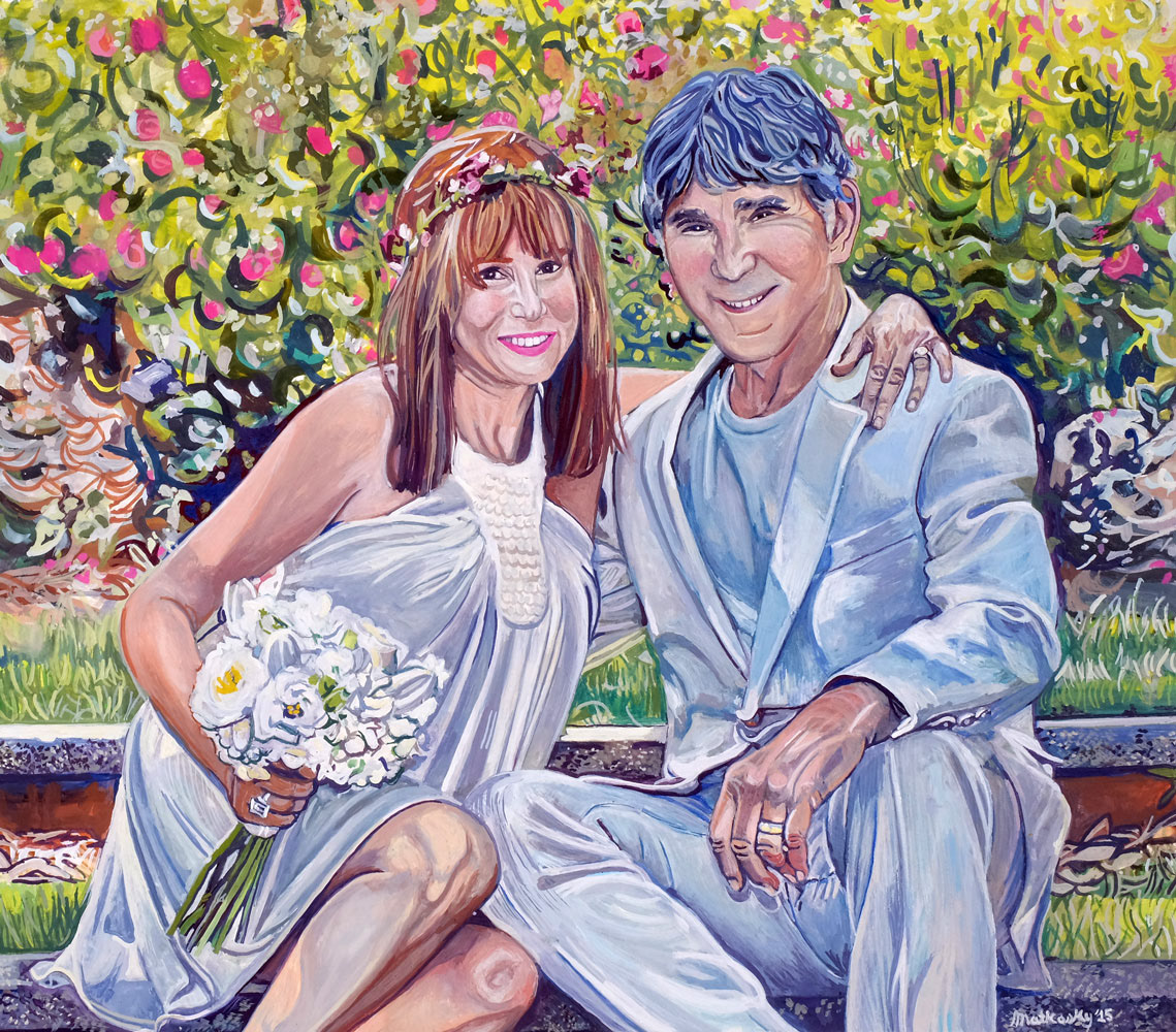 Wedding Portrait, Gouache, 26x30"