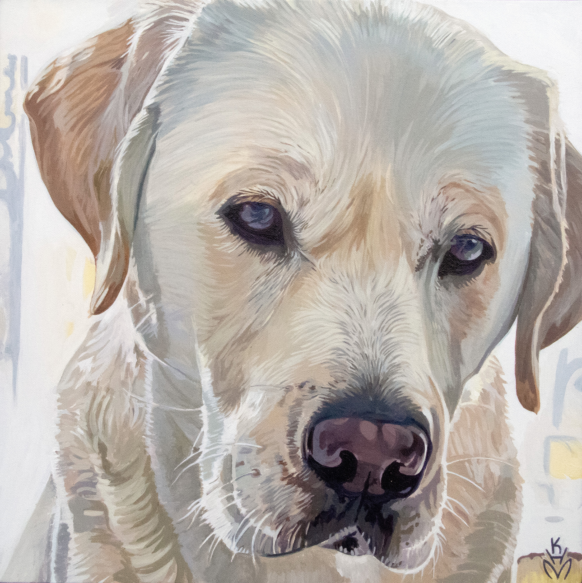 Charlie, 2025 Acrylic on Canvas 16x16x.75"