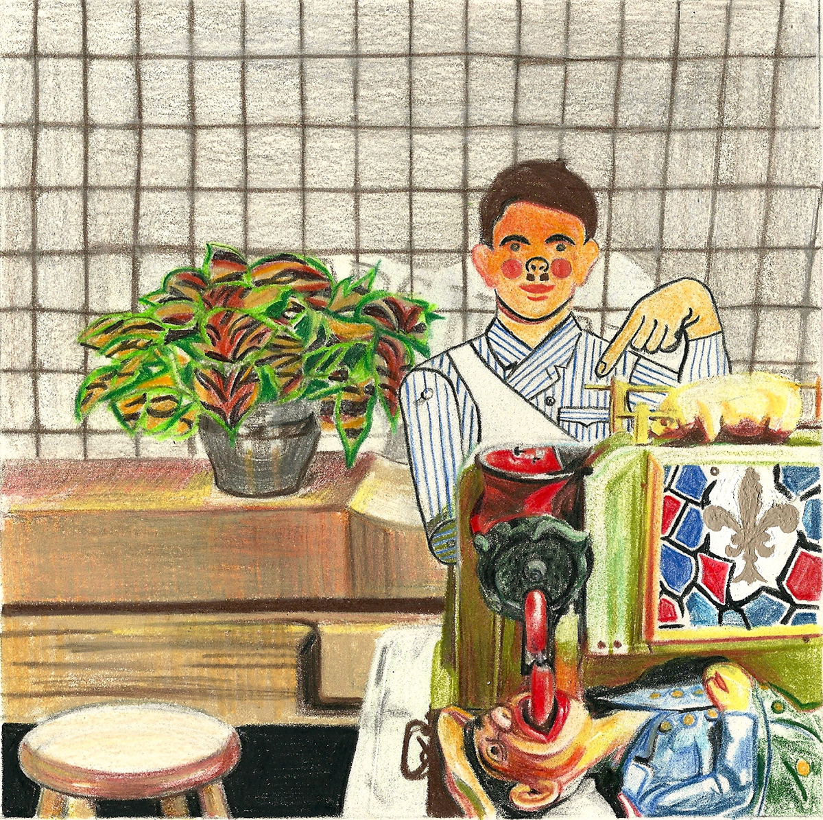La Charcuterie. 8x8"
