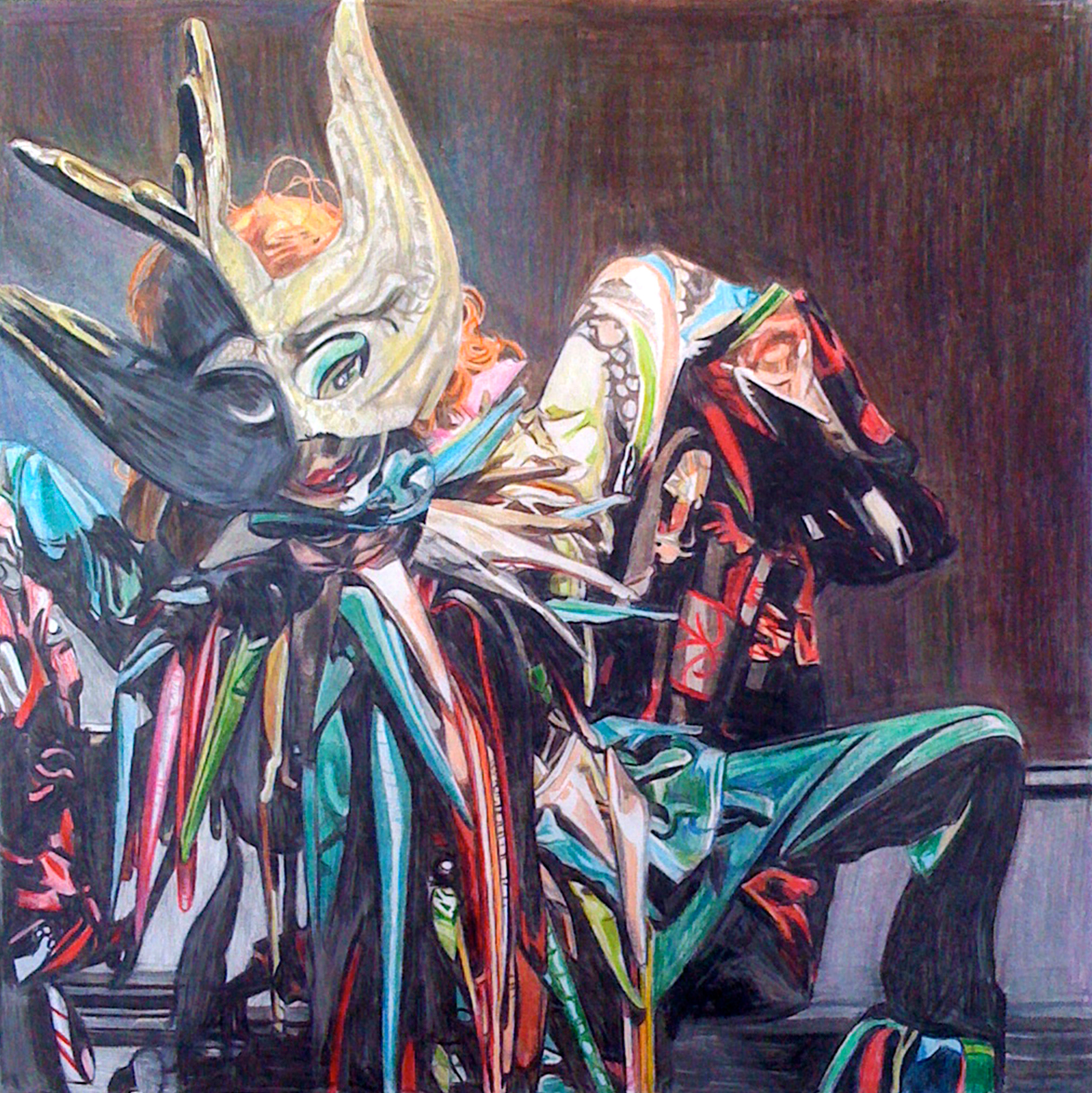 L'ange ou Démon, 14x14x2"