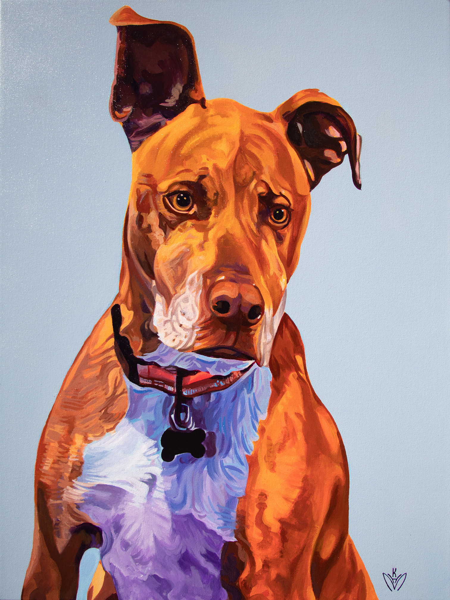 Bubba Gubbington, 2023 Spraypaint & Acrylic on Canvas 23x32x1.5"