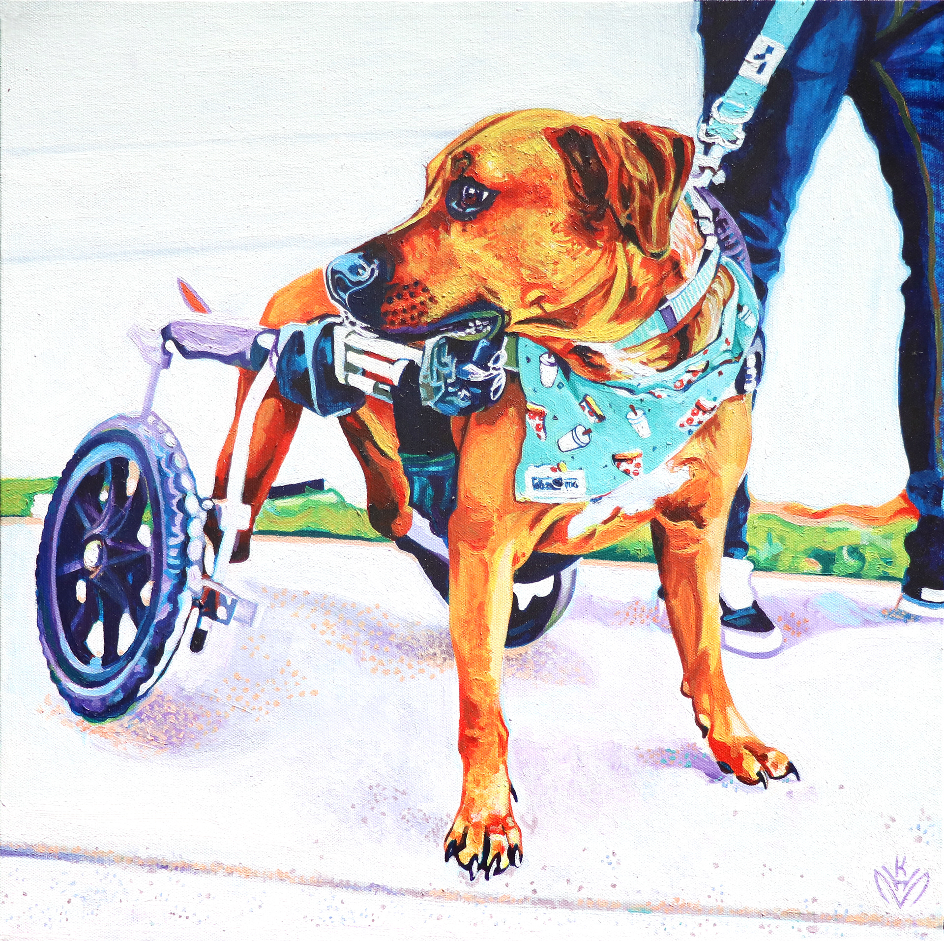 Lieutenant Dan, Acrylic, 18x18x.5"