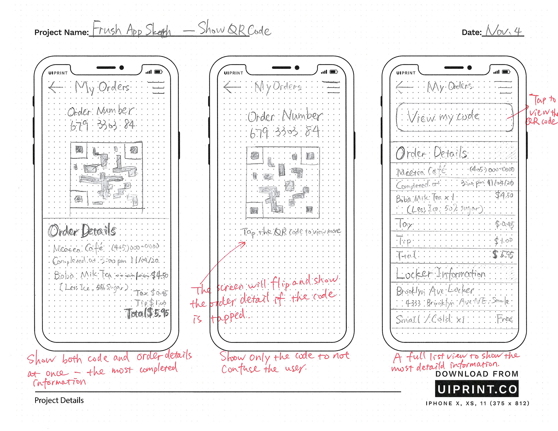 Sketch - Order information