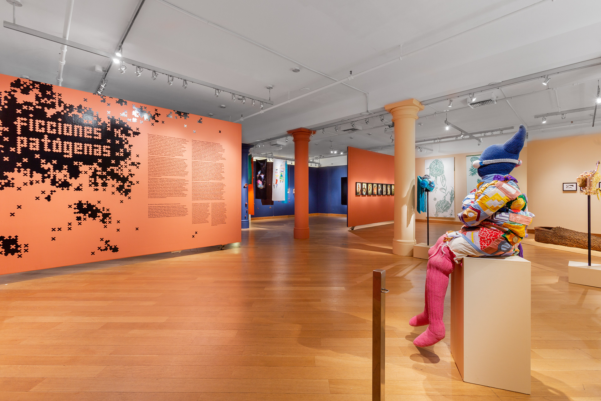 Installation view of ficciones patógenas, curated by Georgie Sánchez and Stamatina Gregory, Head Curator / Director of Exhibitions and Collections (Leslie-Lohman Museum of Art, New York, March 14 - July 27, 2025). Photograph by Daniel Terna. © 2025 Leslie-Lohman Museum of Art, New York.