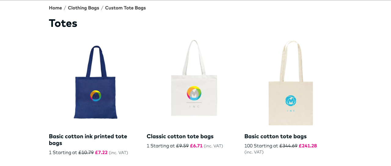 Totes range