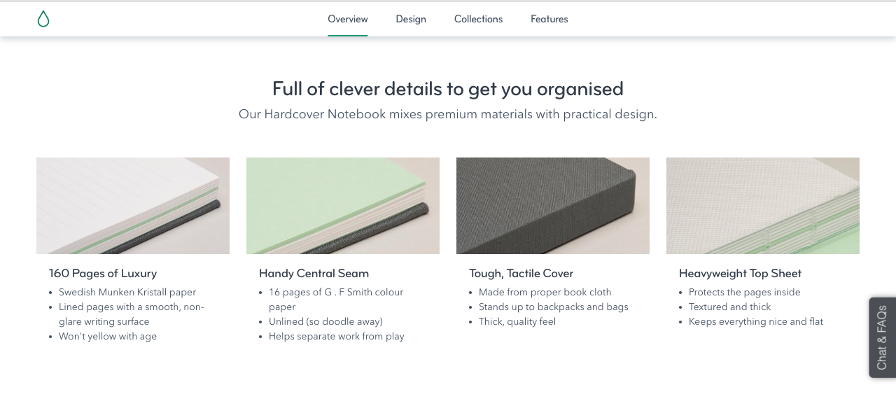 More sections and options