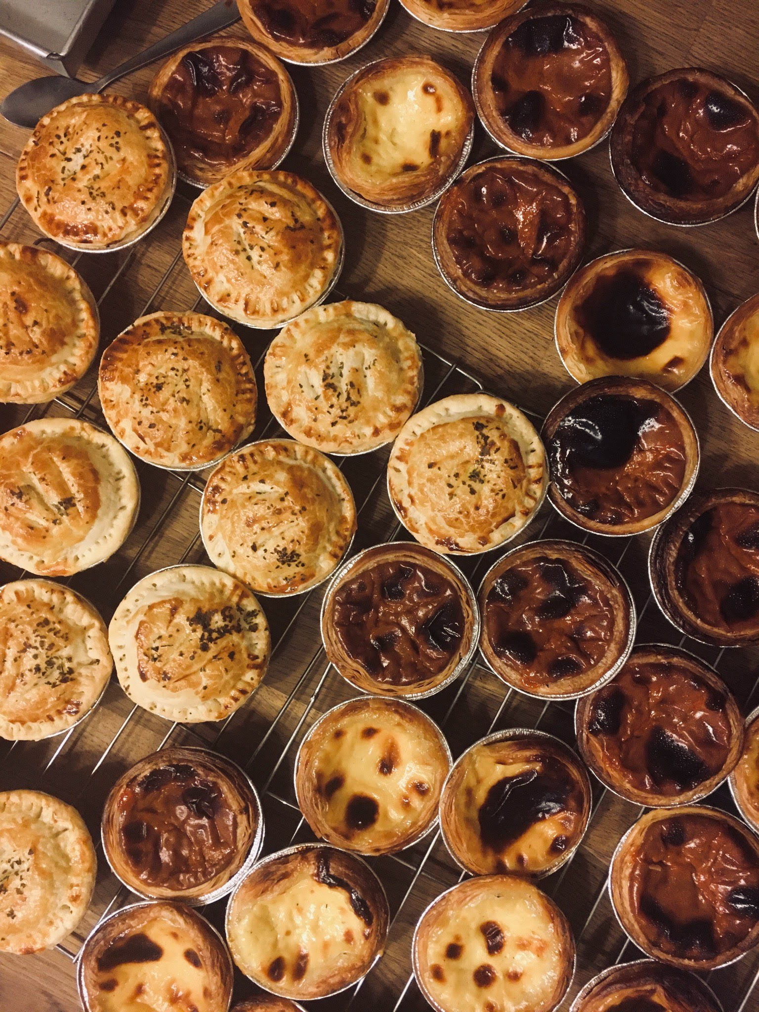 Freshly baked Egg-ish tarts and pies