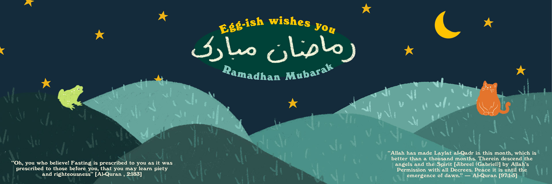 Egg-ish's IG posting during Ramadhan, illustrated on Procreate and edited on Adobe Photoshop