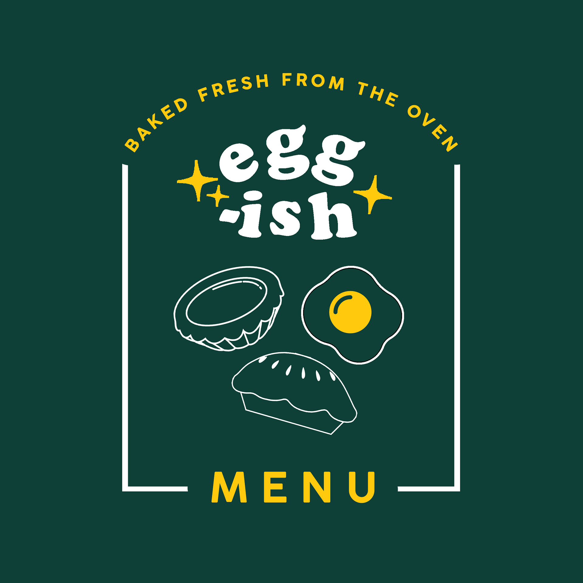 Egg-ish's official menu designed on Adobe Illustrator