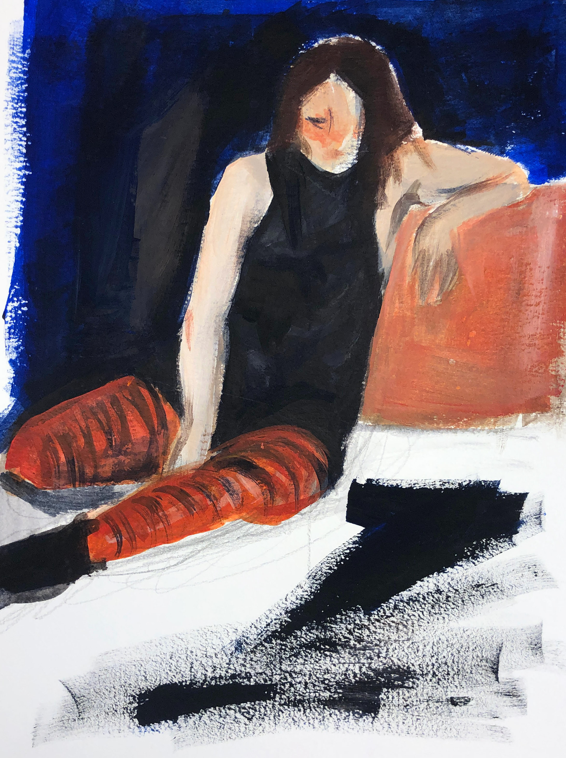 Acrylic on watercolor paper