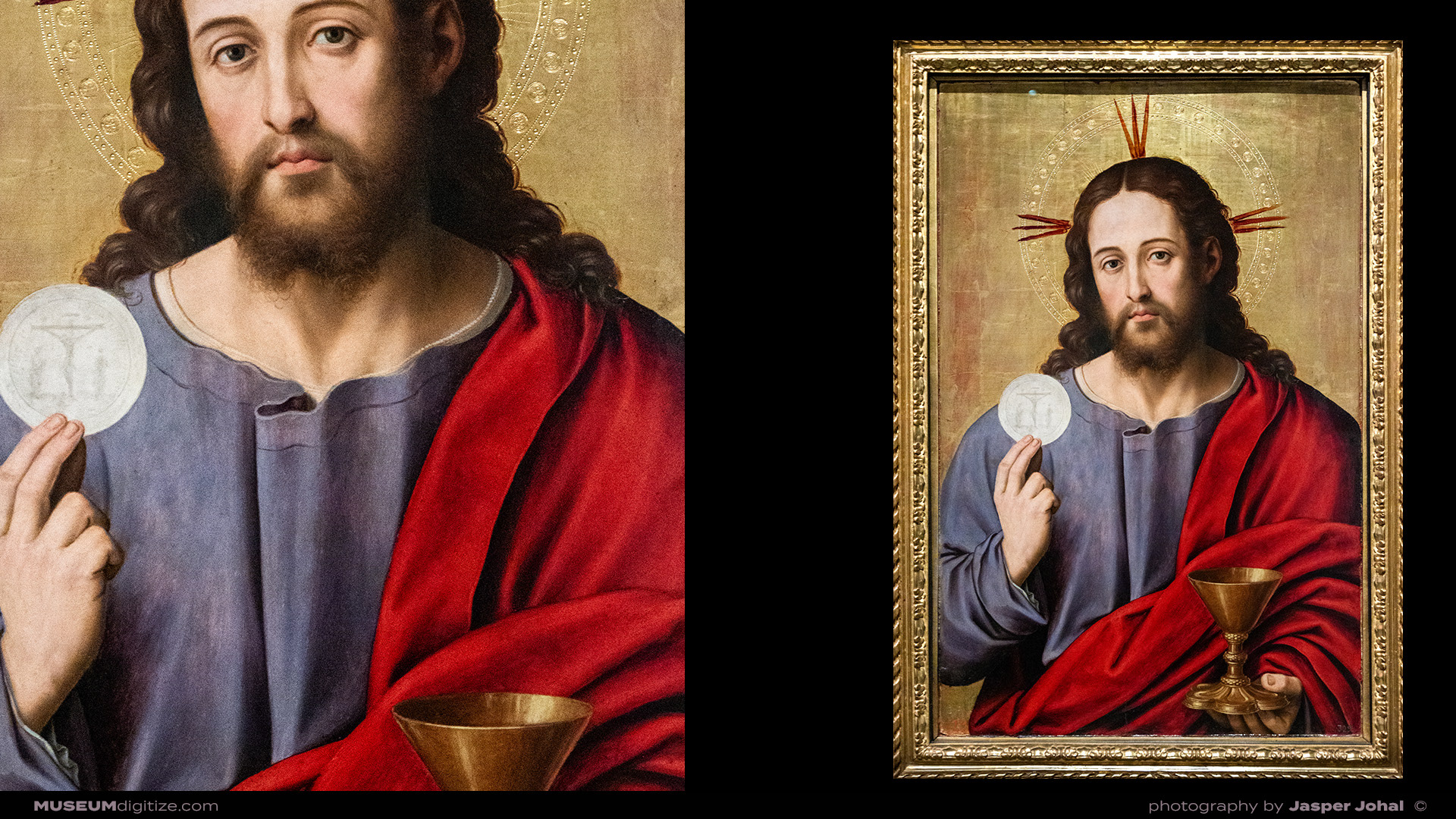 Vicente Juan Masip (Juan de Juanes) “Christ the Savior with the Eucharist” (c. 1545–1550)