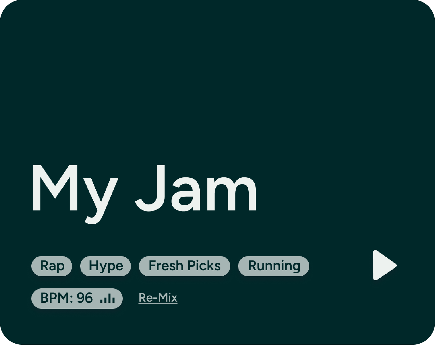Workout jam results with tags based on user input