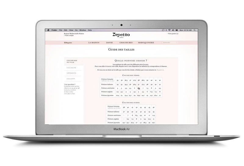 Repetto | Refonte site fr