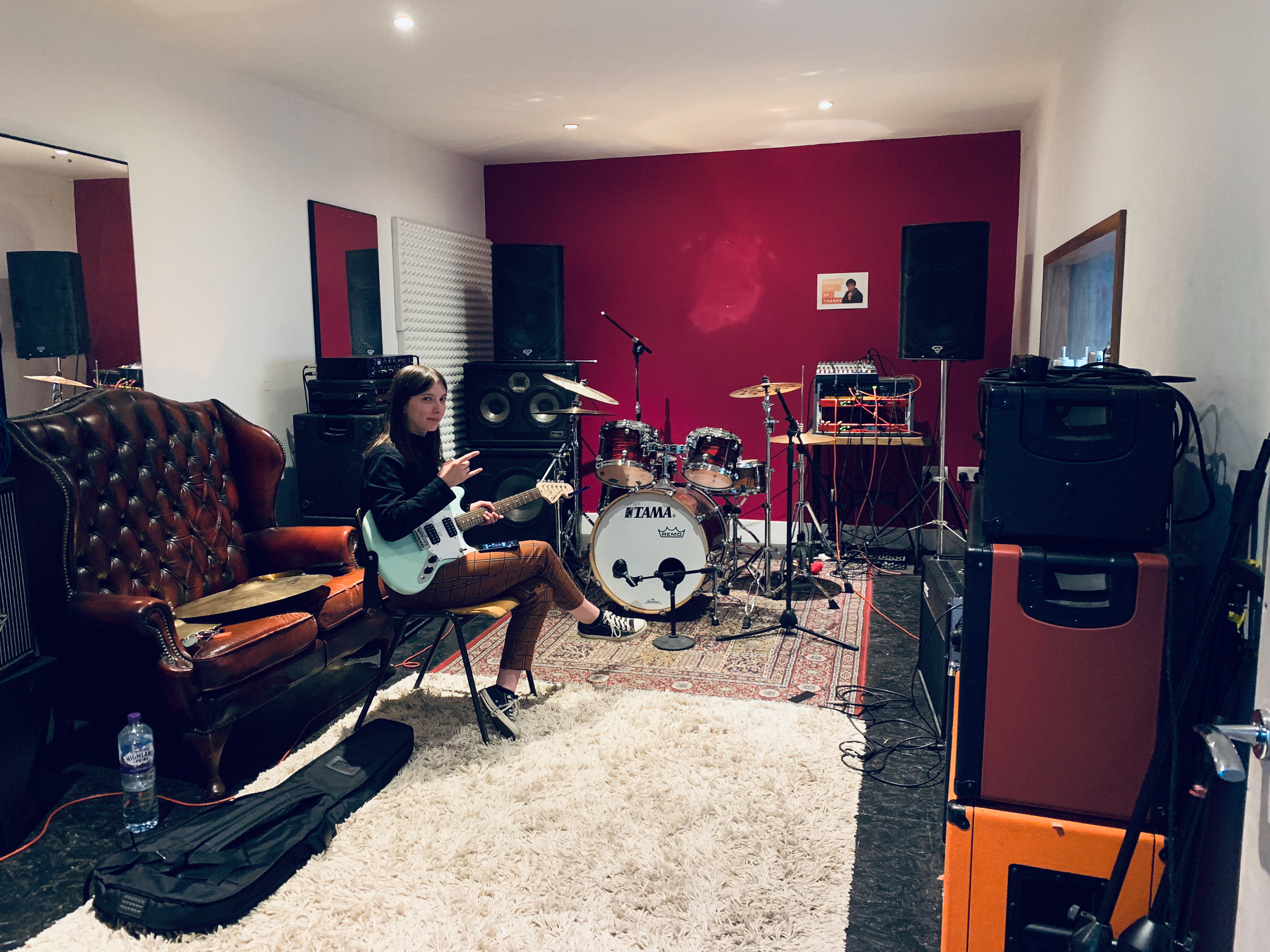 Persephone In The Underworld recording in the studio